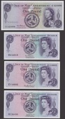 Isle of Man Government, a group of notes comprising Stallard, £1 (2), 1967 and 1972, prefixes C and D, Paul, £1...