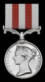 Indian Mutiny 1857-59, no clasp (2808 John Hague, H.Ms. 27th Regt.) slightly later issue, edge bruising, contact...