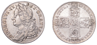 George II (1727-1760), Shilling, 1751, harp with 7 strings, 6.02g/6h (ESC 1733; S 3704). Bright from past cleaning,...