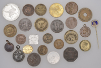 Miscellaneous Medals and Tokens in silver (1) and base metals (25), various types [26]. Fine or better	 £50-£70