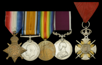 Five: Regimental Sergeant Major H. H. Warren, Devonshire Regiment, attached Imperial Camel Corps, who was awarded...