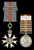 A Second Boer War C.M.G. pair awarded to Mr William A. Knight, Sergeant in the Natal Guides and later Manager,...