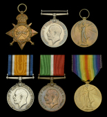 Three: Leading Stoker J. Samways, Mercantile Fleet Auxiliary
1914-15 Star (J. Samways. L.Sto., M.F.A.); British War...