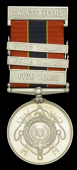 National Fire Brigades Association Long Service Medal, silver, with three Additional Award Bars each for Five Years,...