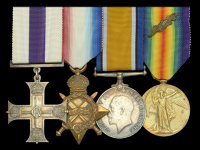 A Great War ‘Mesopotamia’ M.C. group of four awarded to Captain R. C. Lord, Royal Engineers, who was wounded in...