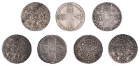 Miscellaneous Lots, Shillings (7), George II (4), George III (3), various dates [7]. Varied state	 £90-£120