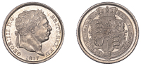 George III (1760-1820), New coinage, Shilling, 1817, high 7 in date, 5.68g/12h (ESC 2145; S 3790). Brilliant and...