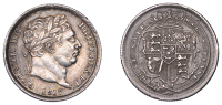 George III (1760-1820), New coinage, Shilling, 1817, normal 7 in date, r over e in geor and r over b in britt,...
