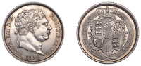 George III (1760-1820), New coinage, Shilling, 1819, 5.65g/12h (ESC 2152; S 3790). Bright appearance, good extremely...