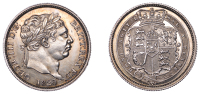 George III (1760-1820), New coinage, Shilling, 1820, 5.69g/12h (ESC 2152; S 3790). Obverse proof-like and almost...