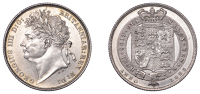 George IV (1820-1830), Shilling, 1823, 5.64g/6h (ESC 2398; S 3811). Bright from past cleaning, otherwise about...