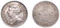 Anne (1702-1714), Shilling, 1707, third bust, plain (ESC 1395; S 3610). Prettily toned, better than very fine	...