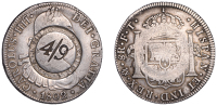 Scotland, NEW LANARK (Lanarkshire), Lanark Mills, a MEXICO, Charles IIII, 8 Reales, 1802ft, Mexico City, obv....