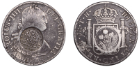 Scotland, Paisley (Renfrewshire), J. Muir, a MEXICO, Charles IIII, 8 Reales, 1804th, Mexico City, obv. countermarked...
