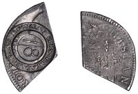 Scotland, Rothesay (Bute), Rothsay Mills, a cut third-segment of a Charles III, 8 Reales, date, mint and moneyer...
