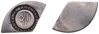 Scotland, Rothesay (Bute), Rothsay Mills, a cut third-segment of a Charles III, 8 Reales, date, mint and moneyer...