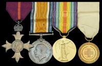 A Great War Dental Surgeon’s O.B.E. group of four awarded to Surgeon Lieutenant J. G. A. Fairbank, Royal...