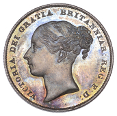 Victoria (1837-1901), Pattern Shilling, 1840, in silver, by W. Wyon and J.-B. Merlen, second young bust left, no...
