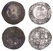 Elizabeth I, Third issue, Sixpence, 1569, mm. coronet, bust 4B, Tudor rose, reads ang fr et hi, 3.07g/3h (N 1997; S...