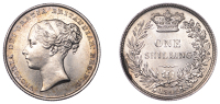 Victoria (1837-1901), Shilling, 1842, 5.66g/6h (ESC 2987; S 3904). Area of toning on reverse rim, otherwise...