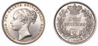 Victoria (1837-1901), Shilling, 1845, 5.66g/6h (ESC 2991; S 3904). Trifling bagmarks, otherwise brilliant and...