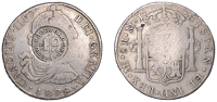 England, Cromford (Derbyshire), a PERU, Charles III, 8 Reales, 1778mj, Lima, obv. countermarked cromford ·...