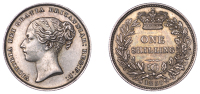 Victoria (1837-1901), Shilling, 1850, 5.63g/6h (ESC 2996; S 3904). About extremely fine, extremely rare	 £3,000-£5,000
