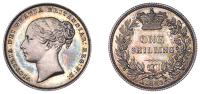 Victoria (1837-1901), Proof Shilling, 1853, edge grained, 5.66g/6h (ESC 3003; S 3904). Light hairlines and a little...