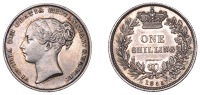 Victoria (1837-1901), Shilling, 1855, 5.66g/6h (ESC 3006; S 3904). About extremely fine, retaining underlying...
