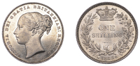 Victoria (1837-1901), Shilling, 1858, 5.65g/6h (ESC 3011; S 3904). Minor abrasions on bust, otherwise brilliant and...
