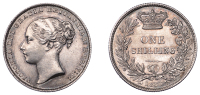 Victoria (1837-1901), Shilling, 1860, 5.68g/6h (ESC 3018; S 3904). Light scratch above mark of value, otherwise...