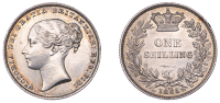 Victoria (1837-1901), Shilling, 1865, die 108, 5.66g/6h (ESC 3025; S 3905). Extremely fine	 £100-£140