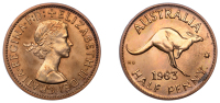 Australia, Elizabeth II, Proof Halfpenny, 1963, Perth (KM 61). Practically as struck, rare	 £200-£300