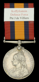 Queen’s South Africa 1899-1902, no clasp (54 Pte. J. De Villiers. Kofftn: Def: Force) naming officially...