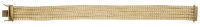 A fancy-link bracelet, composed of five rows of textured snake-link chains, rubbed Italian assay mark, stamped...
