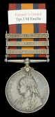 Queen’s South Africa 1899-1902, 3 clasps, Orange Free State, South Africa 1901, South Africa 1902 (508 Tpr: J. M....
