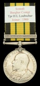 Africa General Service 1902-56, 1 clasp, Somaliland 1902-04 (2 Tpr: H. L. Loubscher. Som: Bur: C.) good very fine...