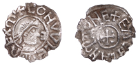 Kings of Mercia, Coenwulf (796-821), Penny, Portrait Phase, Gp III, Rochester, Ealhstan, draped and diademed bust...