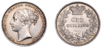 Victoria (1837-1901), Shilling, 1867, second head, die 23, 5.65g/6h (ESC 3030; Oddie, BNS Blog 17 May 2024, p.5, 4A,...