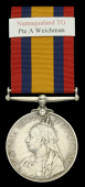 Queen’s South Africa 1899-1902, no clasp (626 Pte. A. Weichman. Namqlnd: T.G.) edge bruising, nearly very fine	...