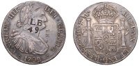 Uncertain Location, Uncertain locality, a MEXICO, Charles IIII, false base metal 8 Reales, 1792fm, Mexico City, obv....