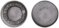 Scotland, Deanston (Perthshire), Deanston Cotton Mill, an uncertain copper Halfpenny, countermarked deanston cotton...