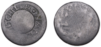 Scotland, Doune (Perthshire), John Mitchel, an uncertain copper Halfpenny, countermarked i mitchel h down, 6.27g...