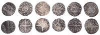 Edward I, Penny, class 4a, Bury St Edmunds, reads robert de hadeleie, 1.41g/2h (N 1023; S 1417); together with other...