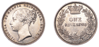 Victoria (1837-1901), Shilling, 1876, die 3, 5.68g/6h (ESC 3046; S 3906A). Extremely fine, brilliant fields	 £100-£150