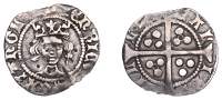 Henry VI (First reign, 1422-1461), Annulet issue, Penny, London/Calais mule, mm. cross V on obv. only, no annulets...