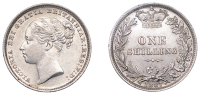 Victoria (1837-1901), Shilling, 1887, young head, 5.67g/6h (ESC 3080; S 3907). Good extremely fine	 £100-£150