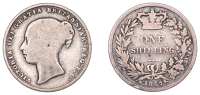 Victoria (1837-1901), Shilling, 1857, d over inverted g in f d,  5.17g/6h (ESC 3009; S 3904). Portrait flat, fair,...