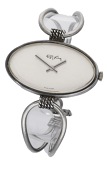 Roy King. A lady’s silver oval bracelet watch, circa 1973.
Movement: manual winding, 17 jewels.
Dial:...