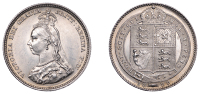 Victoria (1837-1901), Shilling, 1889, small head, 5.68g/12h (ESC 3141; S 3926). Minor bagmarks, otherwise brilliant,...
